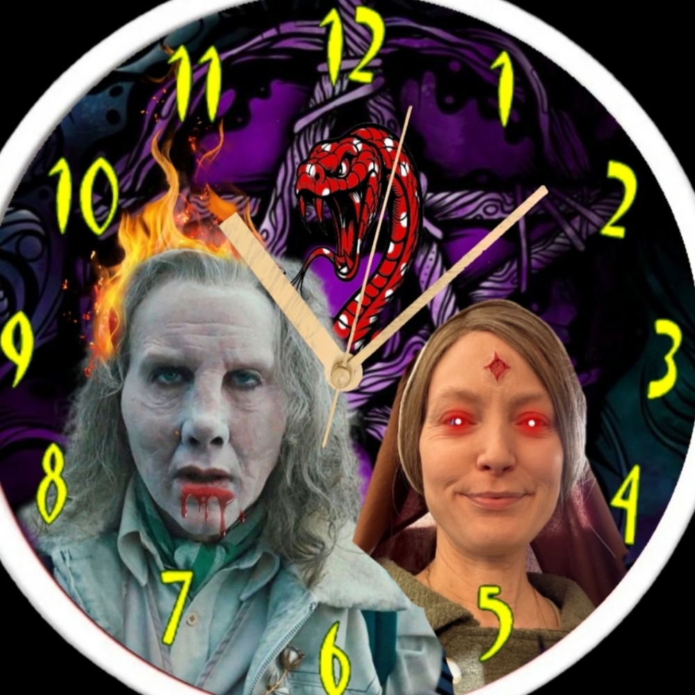 Long legs led lights clock